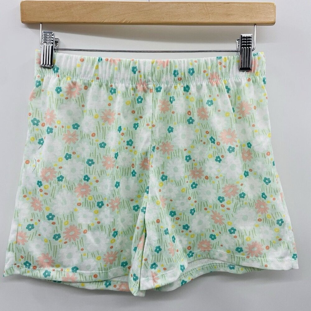 Cat & Jack Youth Girls Size Large 10/12 Floral Print Pajama Sleep Shorts 2003